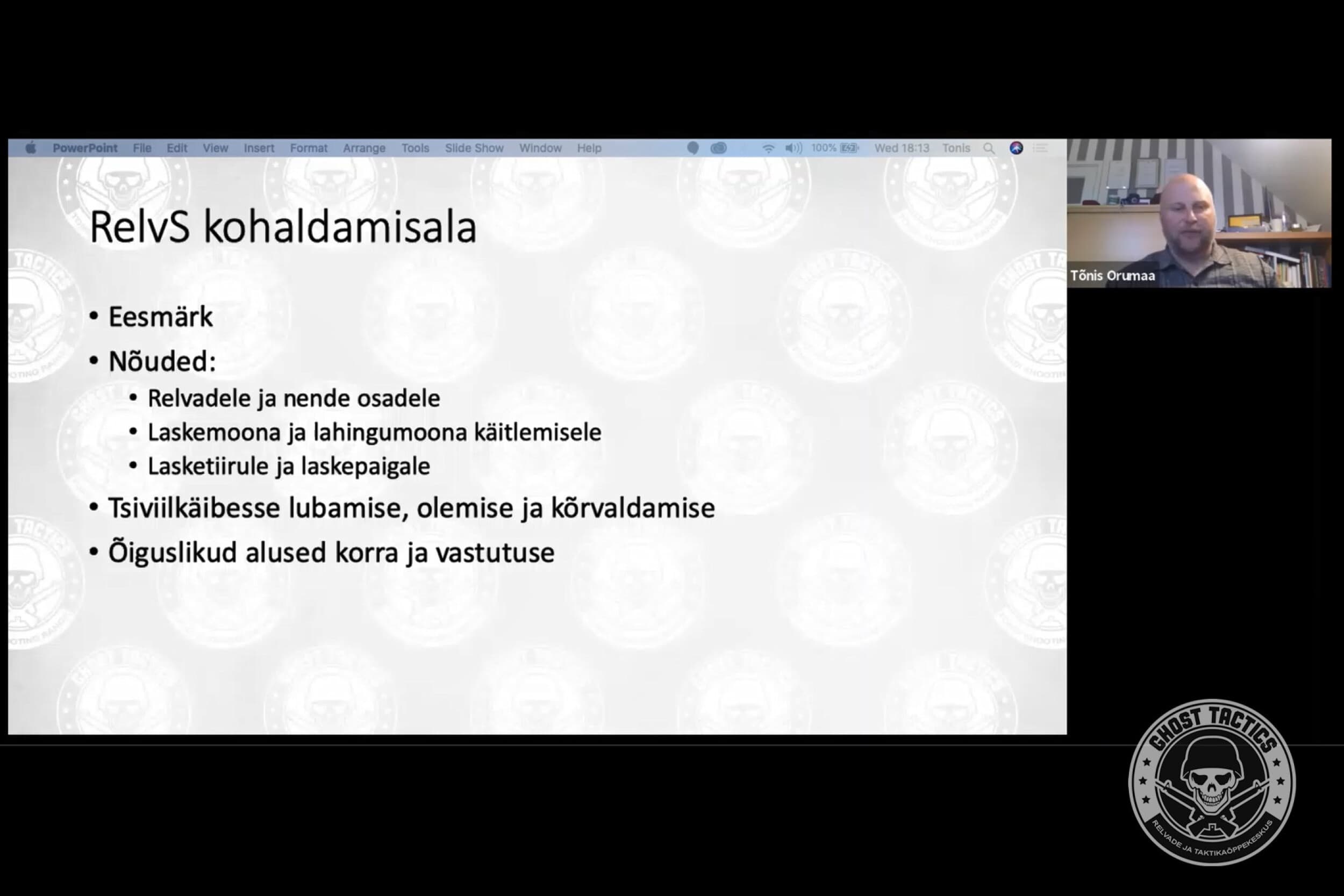 Relvaloa taotleja koolitus