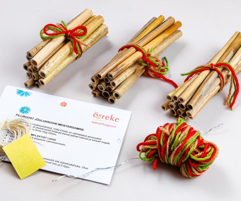 Meisterda jõuluks! Pilliroost jõulukroon