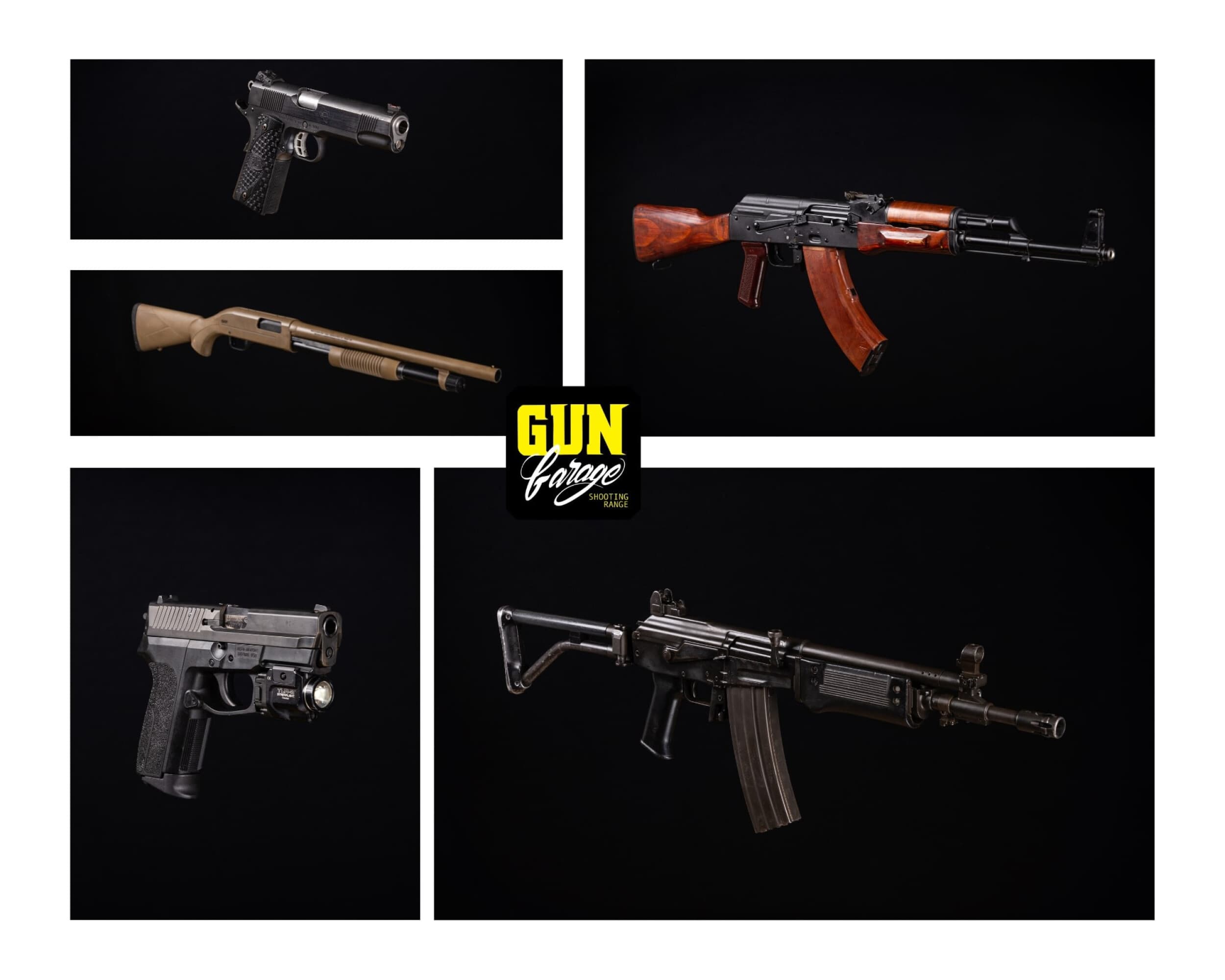 Стрелковый пакет в тире «Американские горки» в тире GunGarage | Kingitus
