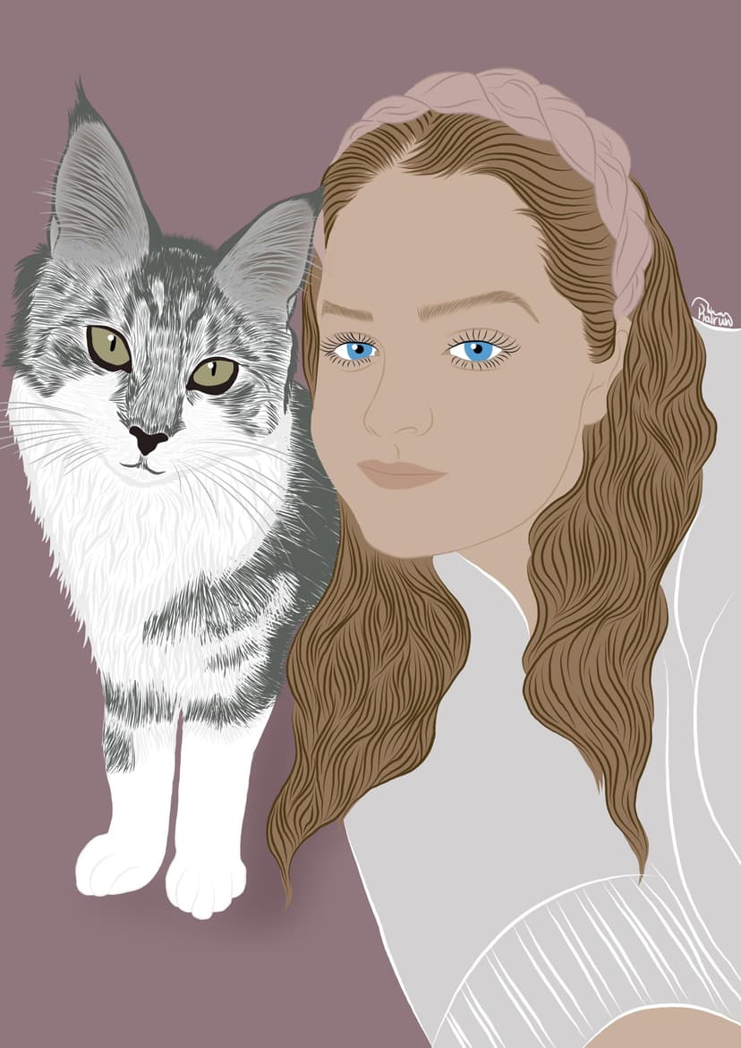 Digitaaljoonistus enda lemmikloomast