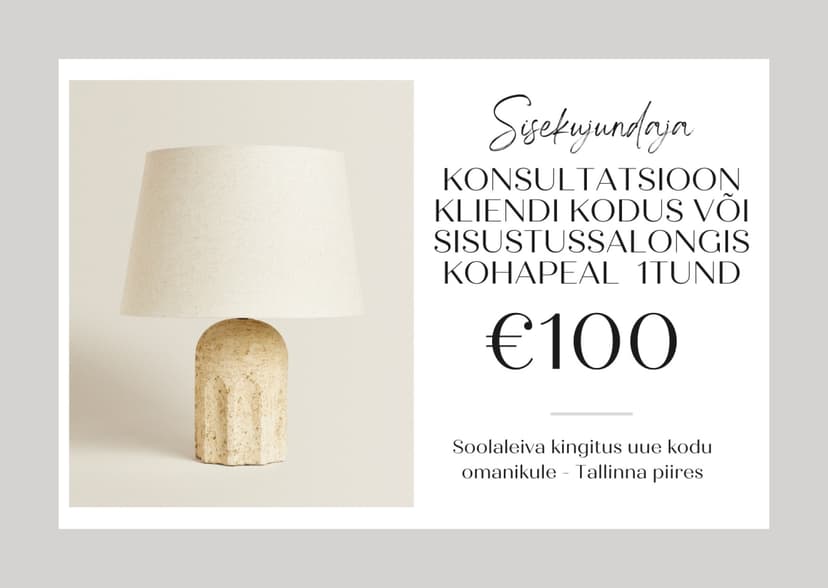 Sisekujundaja konsultatsioon sinu kodus või sisustussalongis