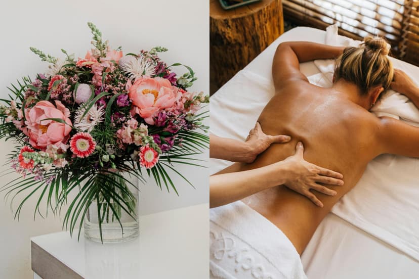 Mobiilne klassikaline massaaž (60 min) + lillekimp