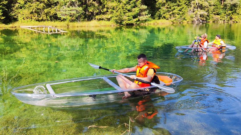 Klaaskajakiga elamusretk Äntu Sinijärvel
