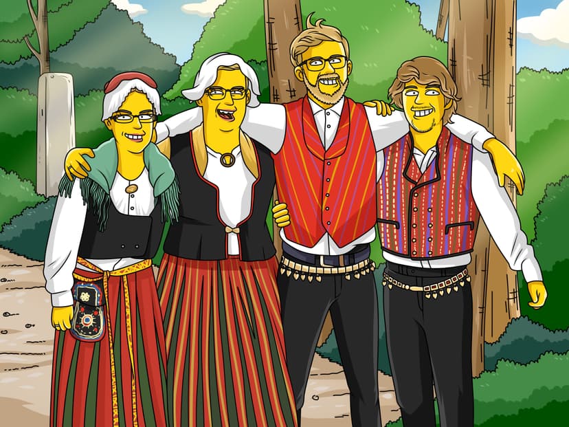 Kollane pere - kujunda taust ise