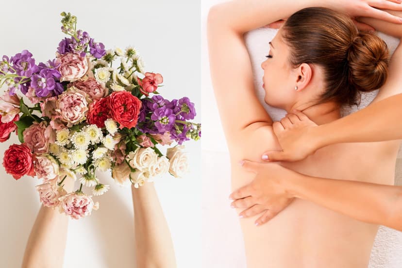 Mobiilne klassikaline massaaž (30 min) + lillekimp